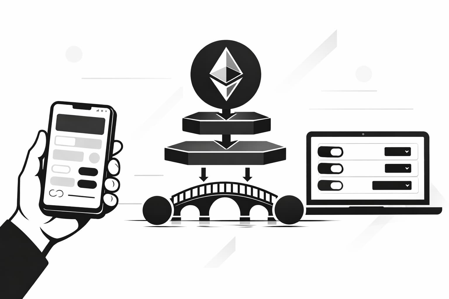 Illustration of adding the Base Layer 2 network to a wallet app