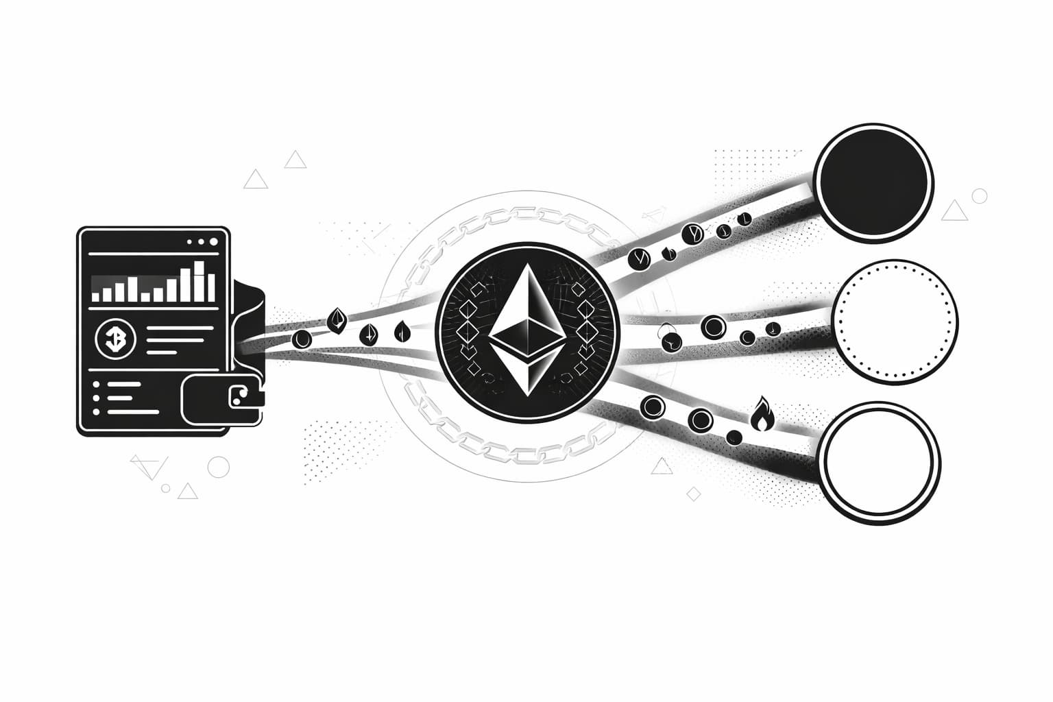 Wallet bridging ETH from Ethereum mainnet to three Layer 2 networks