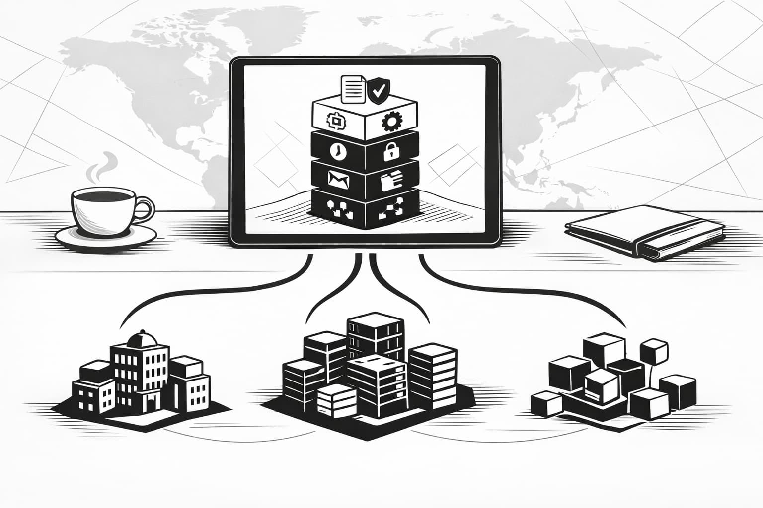Illustration of tokenization platform selection framework with stack components and decision paths