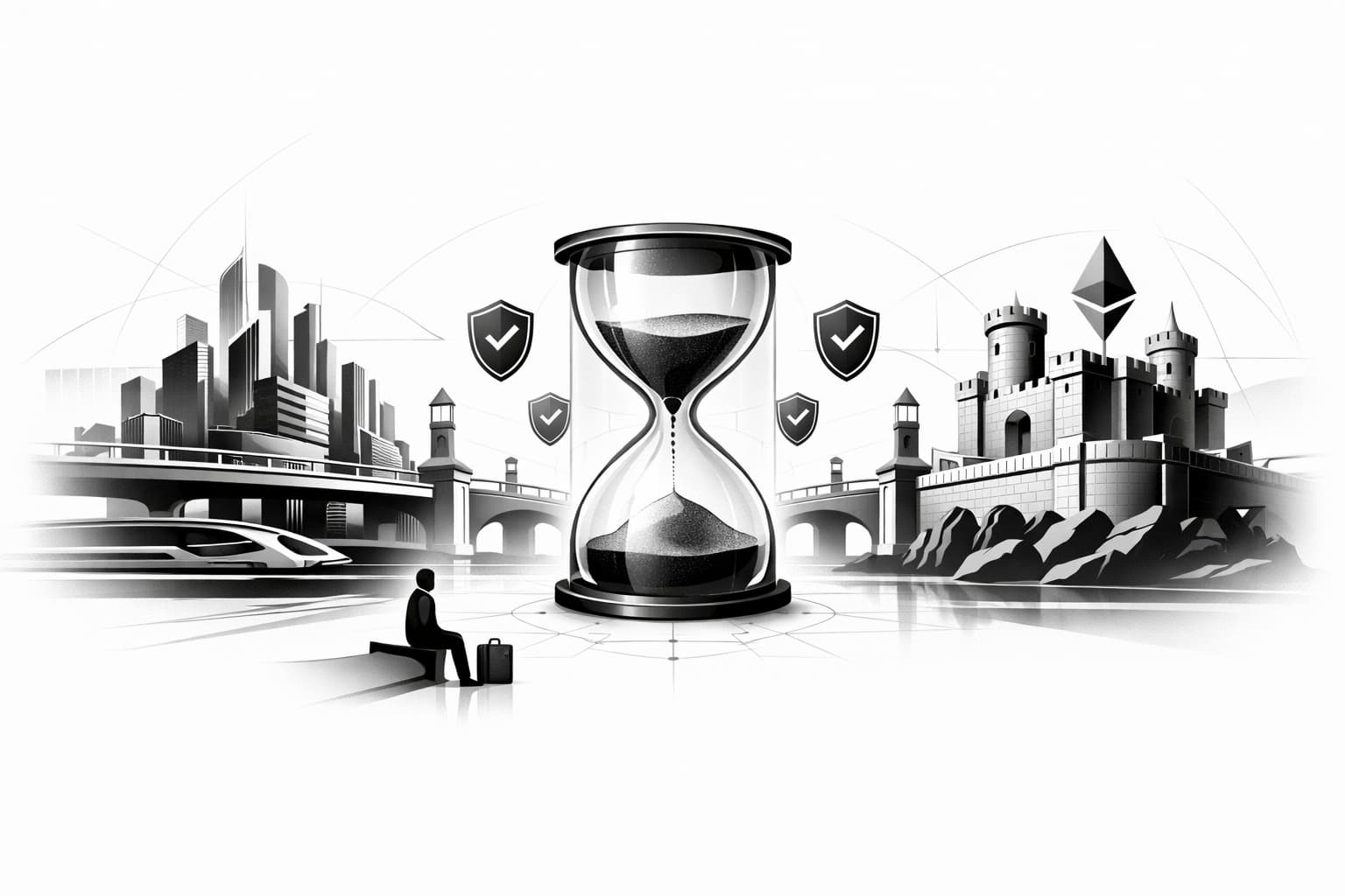 Hourglass and secure bridge between Layer 2 city and Ethereum fortress