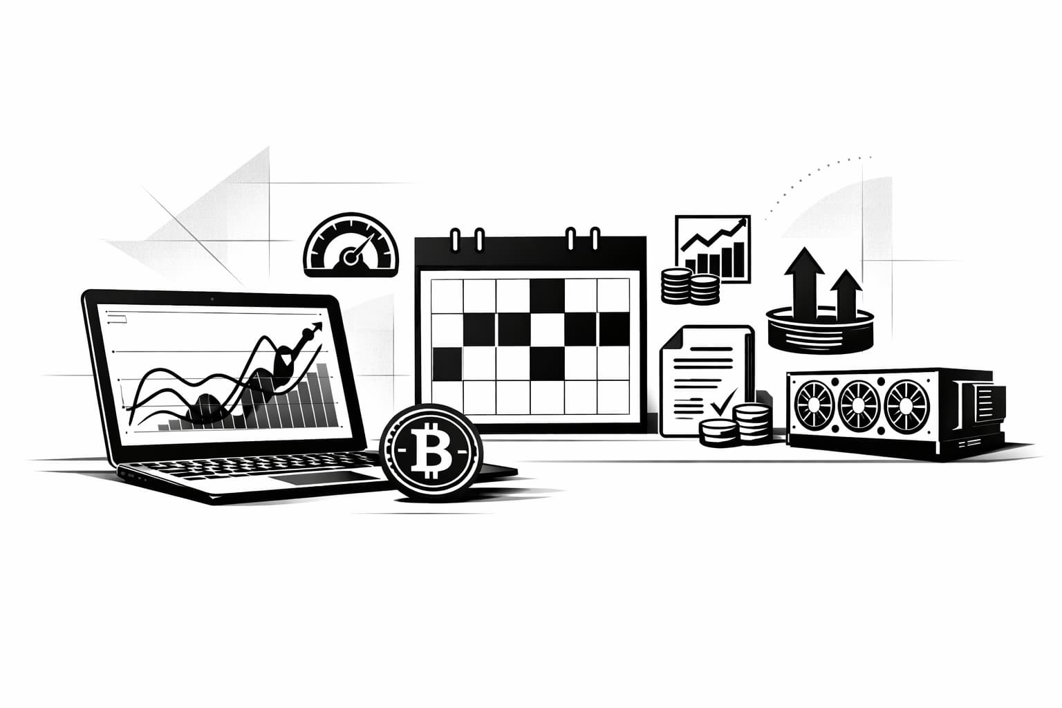 Illustration of factors influencing Bitcoin seasonal returns, including calendar and market signals