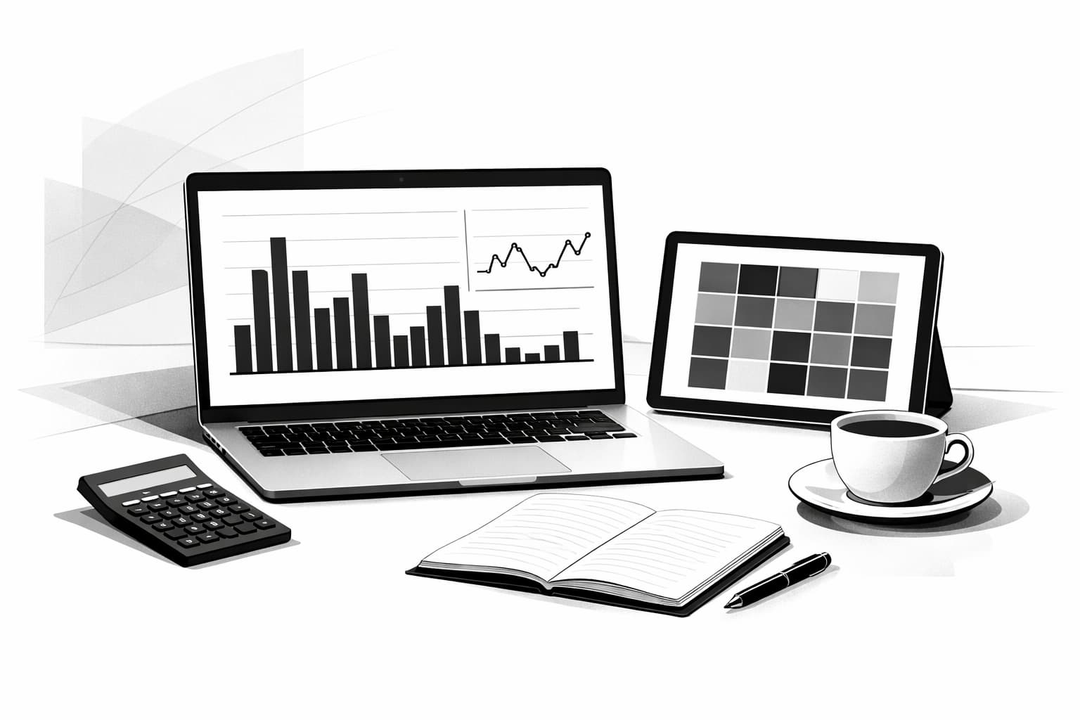Clean dashboard illustration showing Bitcoin monthly returns and quarterly seasonality patterns