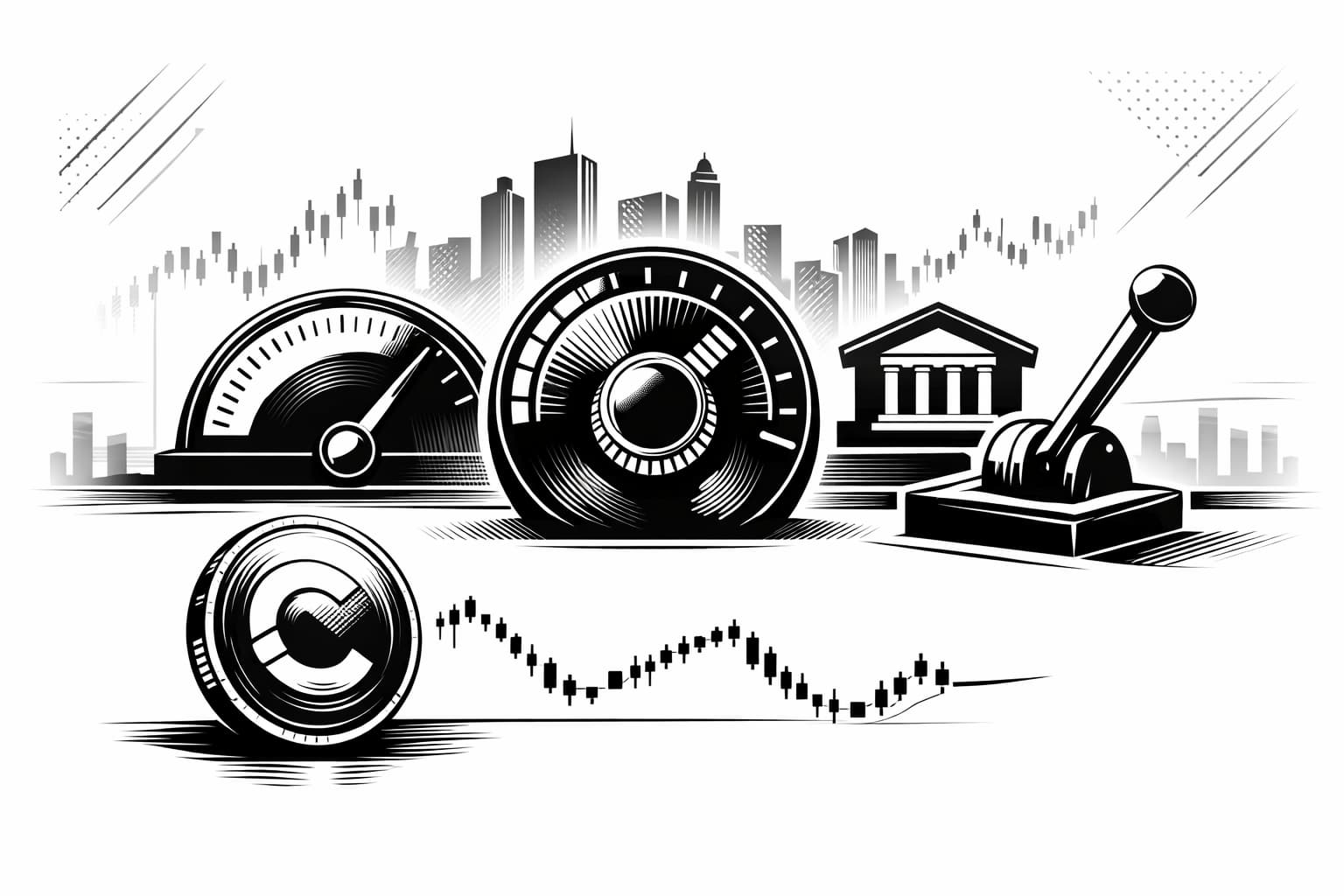 Inflation gauge, rate dial, and policy controls affecting a crypto token