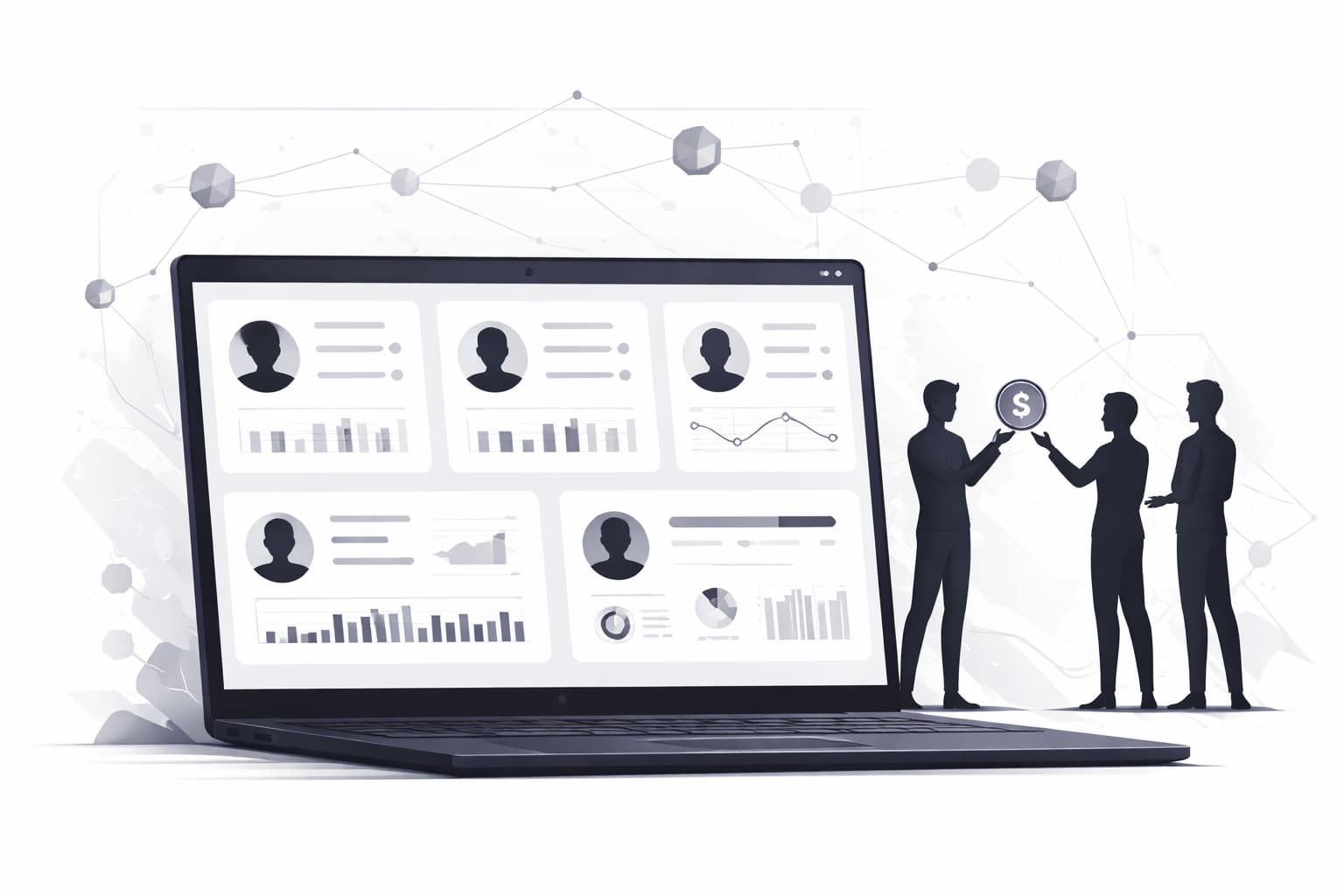 DAO delegate platform dashboard showing delegates, voting history, and delegation flow