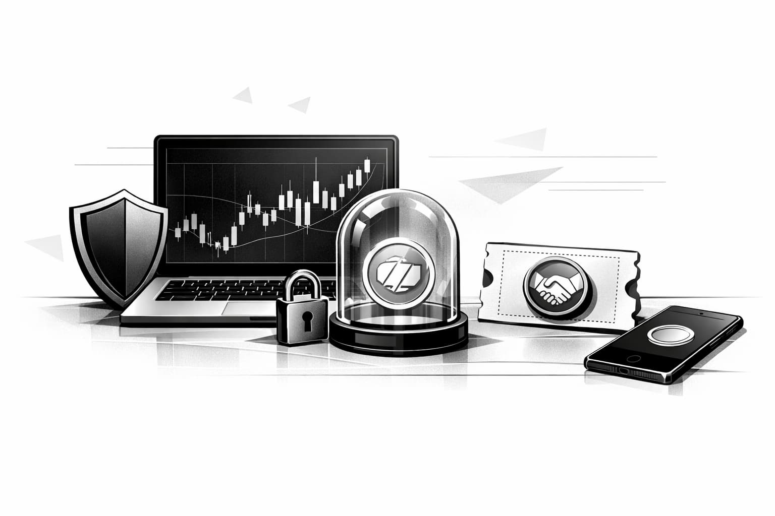 Illustration showing Pi mainnet locked away and a separate IOU token for trading