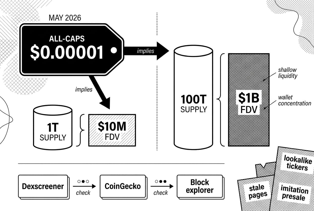 Little Pepe price prediction infographic compares supply, FDV, and verification risks for May 2026.