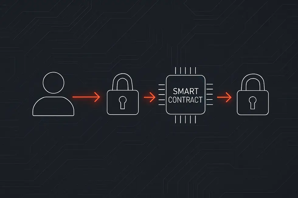 A schematic comparison of DeFi and traditional finance, highlighting smart contracts and DApps.