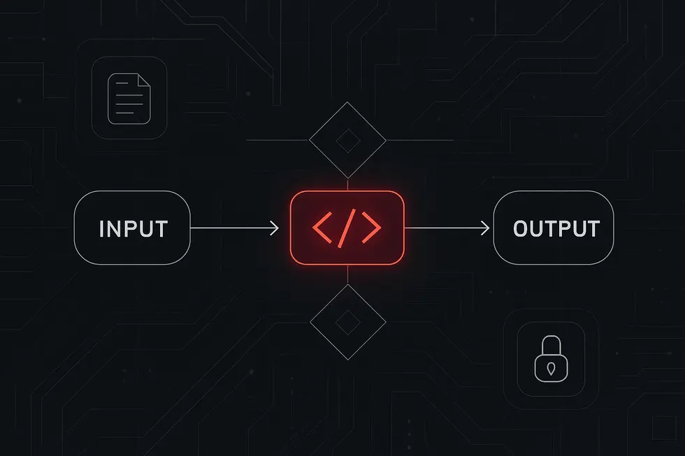 A wireframe digital vending machine illustrating how smart contracts automate agreements.