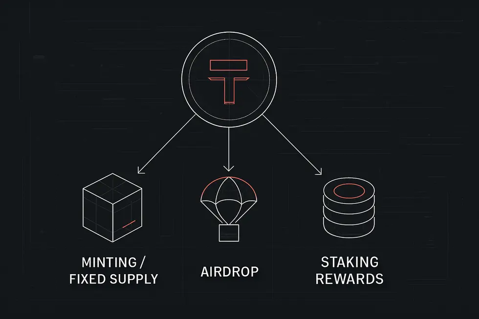 Diagram illustrating the core concept of tokenomics.