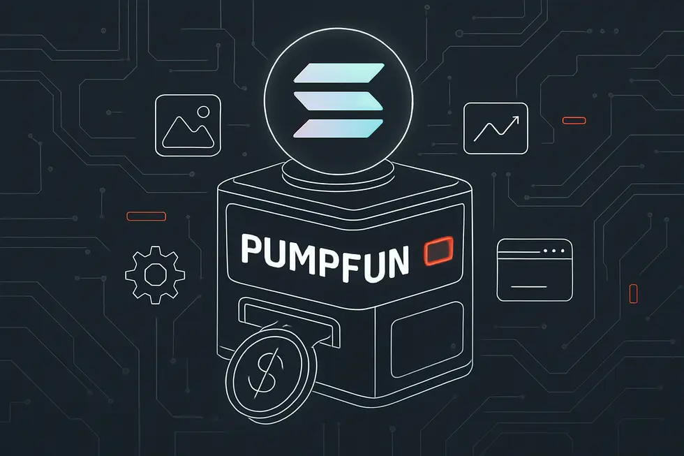 Visualizing the simplicity of token creation using PumpFun on Solana.